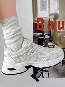 Sodalemon Novos Tênis Esportivos Casuais Femininos Estilo Preppy Tênis Chunky