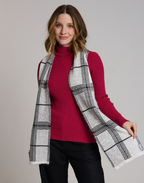 Cachecol Tartan Dunbar Branca