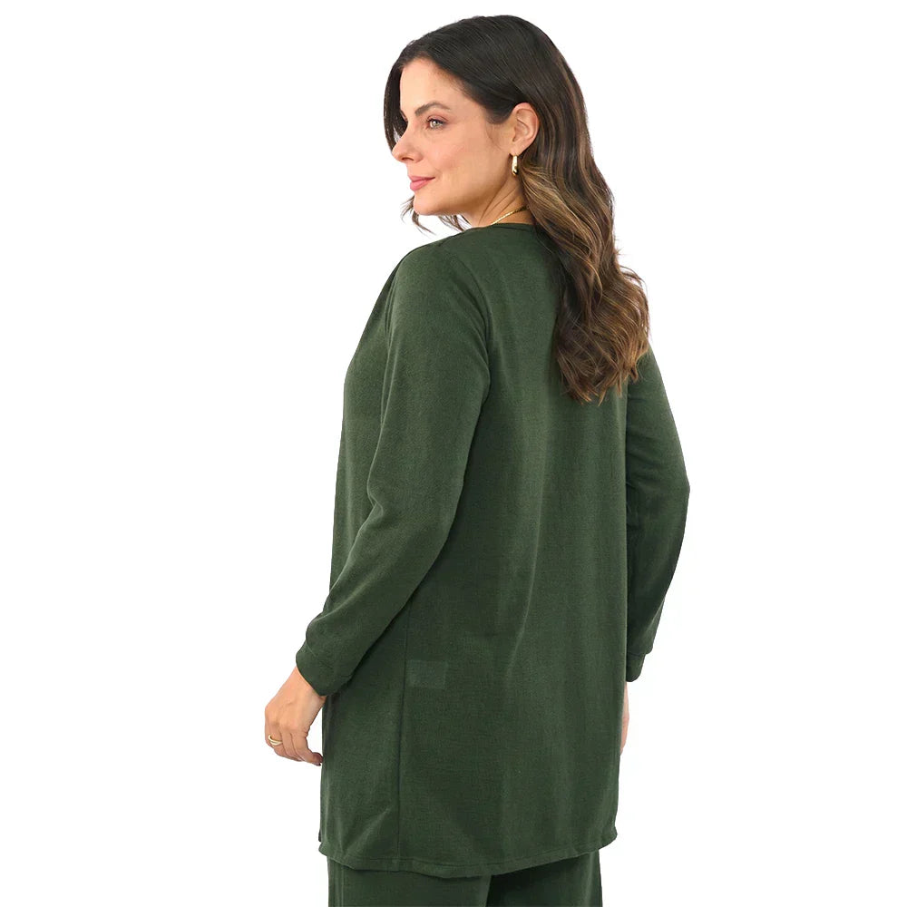 Kit 3 Peças Lanzinha • Pantalona + Blusa + Quimono