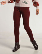 Legging Tricot Invernada Stripe Bordeaux