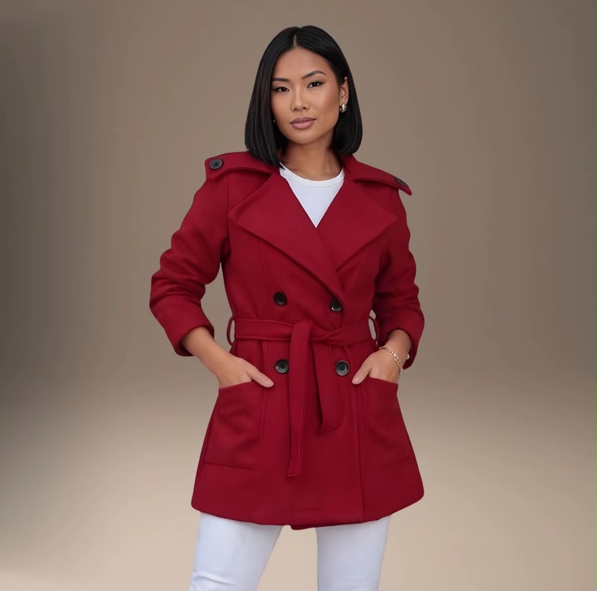 Casaco Sobretudo Trech Coat Lã | Oferta Especial de Inverno