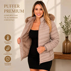 [ULTIMAS UNIDADES] Kit 2 Jaquetas Puffer Peluciada Impermeável Feminina - Oferta especial de Inverno