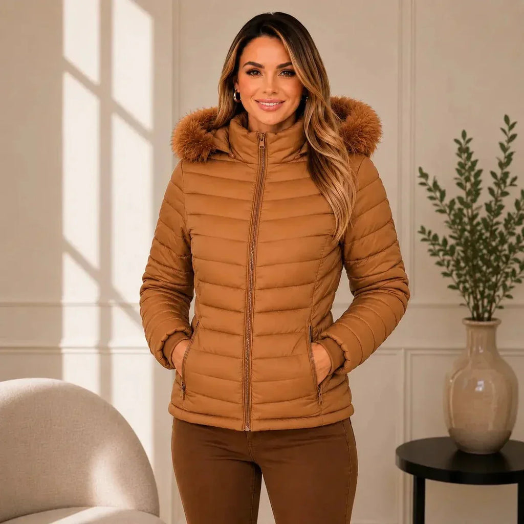 [ULTIMAS UNIDADES] Kit 2 Jaquetas Puffer Peluciada Impermeável Feminina - Oferta especial de Inverno