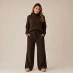 (KIT COM 2) Conjunto Tatiana de Tricot Mousse (Blusa Gola Alta + Calça)