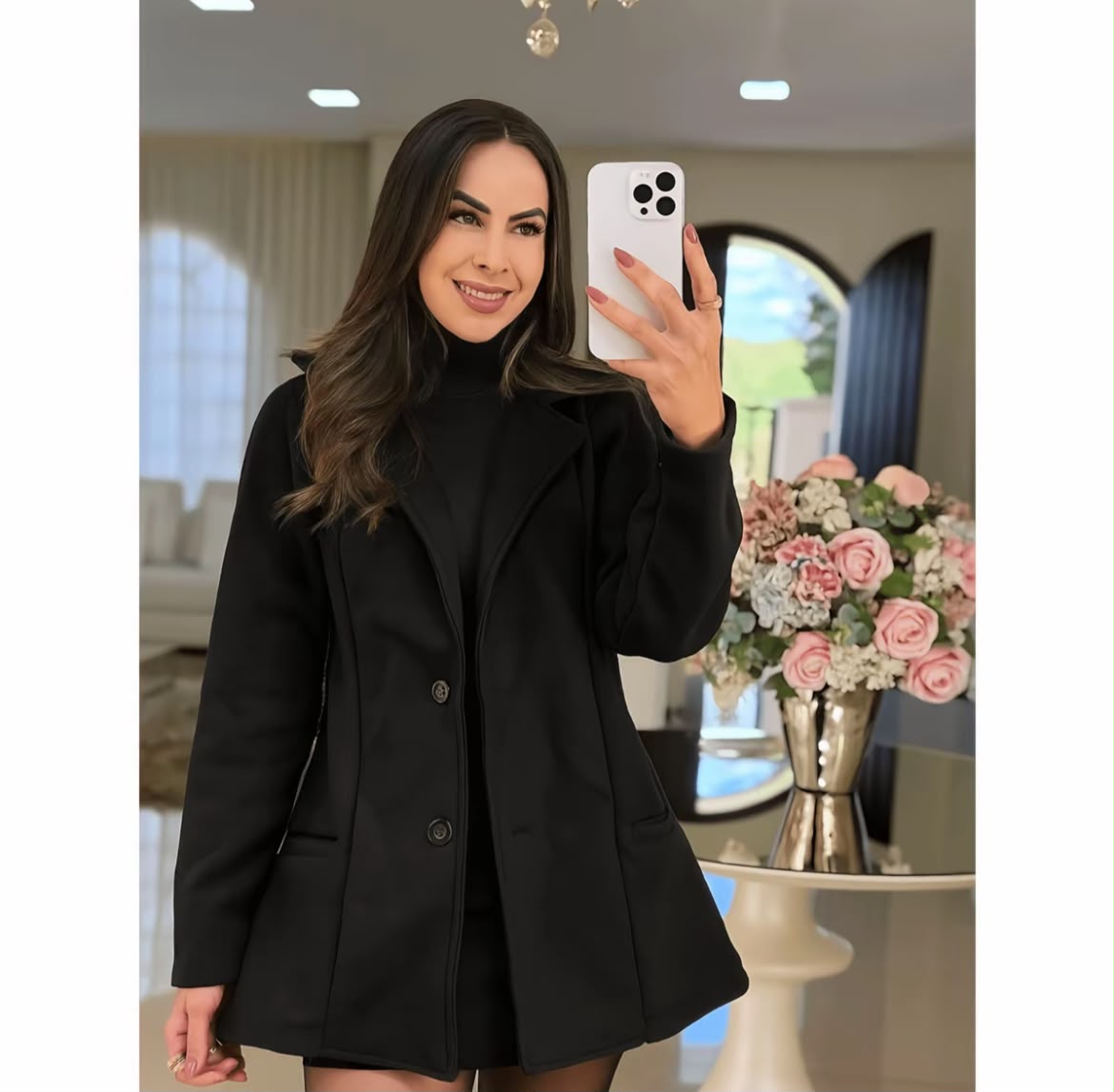 Casaco Sobretudo Blazer Feminino — Lã Batida | Oferta Especial de Inverno